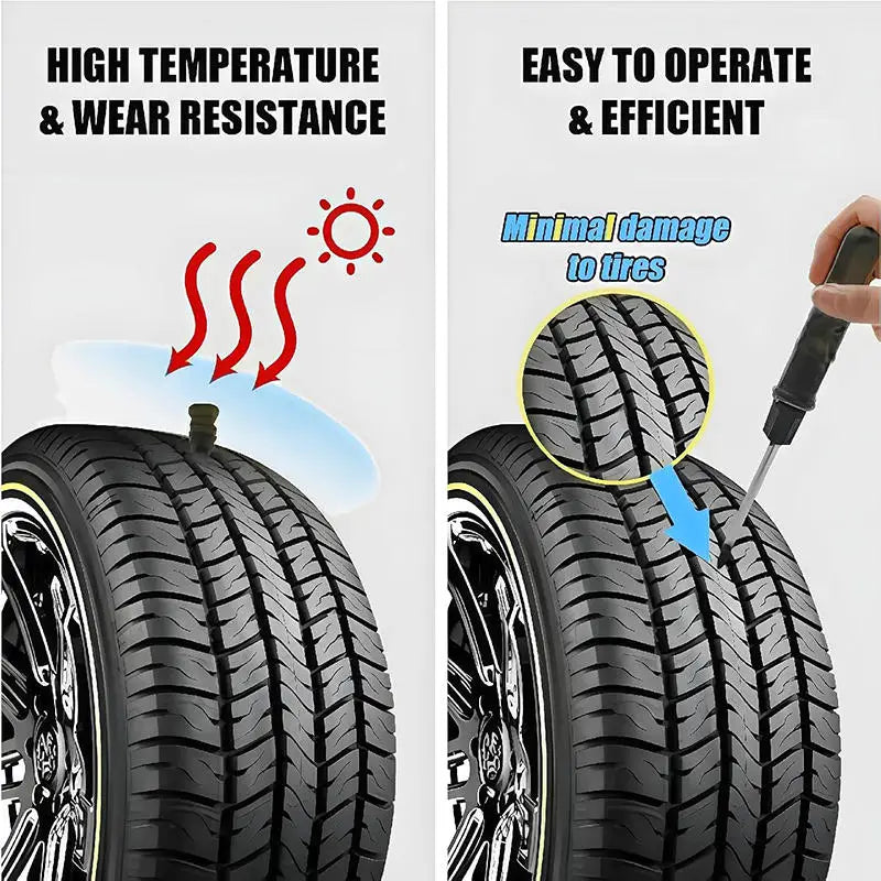 Vacuum Tyre Repair Nails Tire Repair Tool Set with Repair Glue Rubber