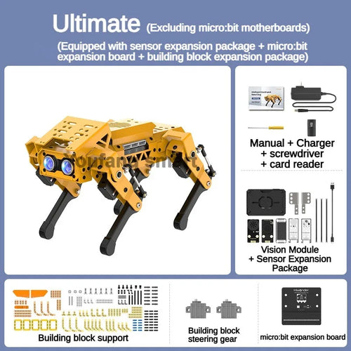 ESP32 Quadruped Visual Bionic Metal Robot Dog For Arduino Robot Kit