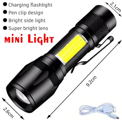 100000LM Super Bright Flashlight Rechargeable LED Torch Long Range