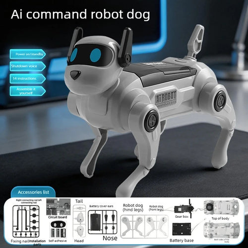 Electric Robot Dog AI Voice Control DIY Assembly Intelligent Robot Dog