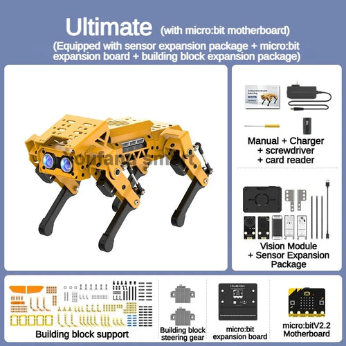 ESP32 Quadruped Visual Bionic Metal Robot Dog For Arduino Robot Kit