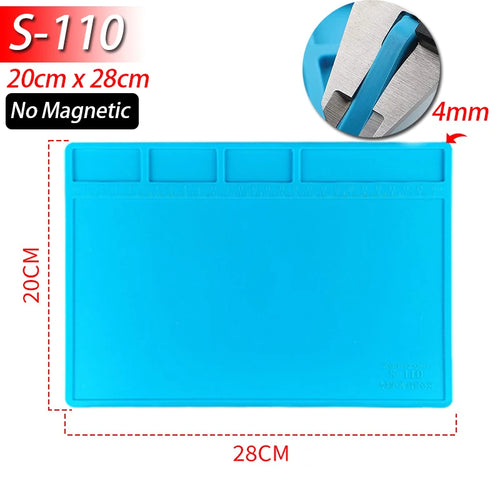 Soldering Station Mat Silicone Work Mat Heat Resistant 932°F