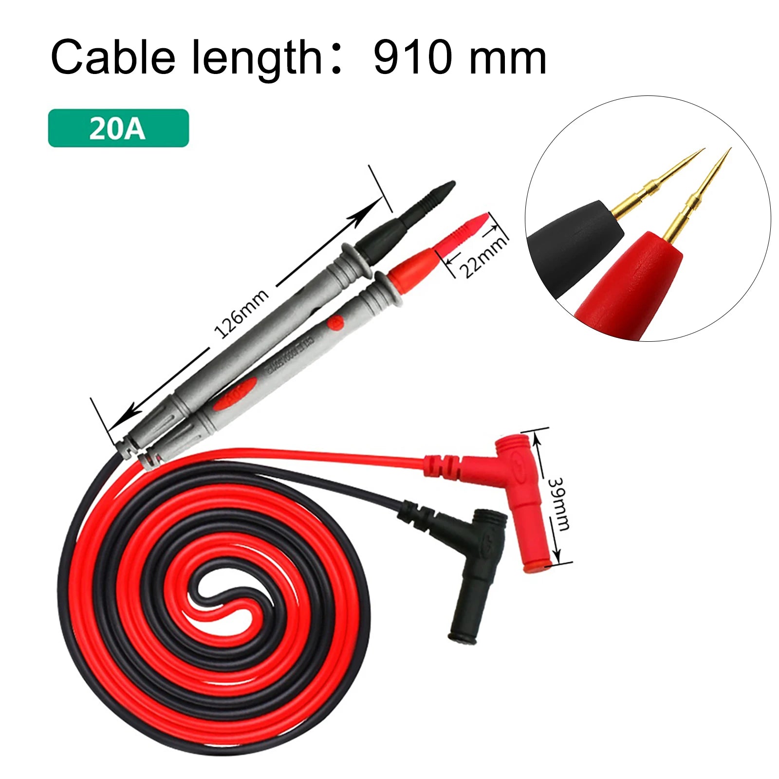 20A 1000V Multimeter Test Heads Needle Pin Digital Multi Meter Head