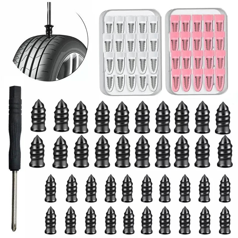 Vacuum Tyre Repair Nails Tire Repair Tool Set with Repair Glue Rubber