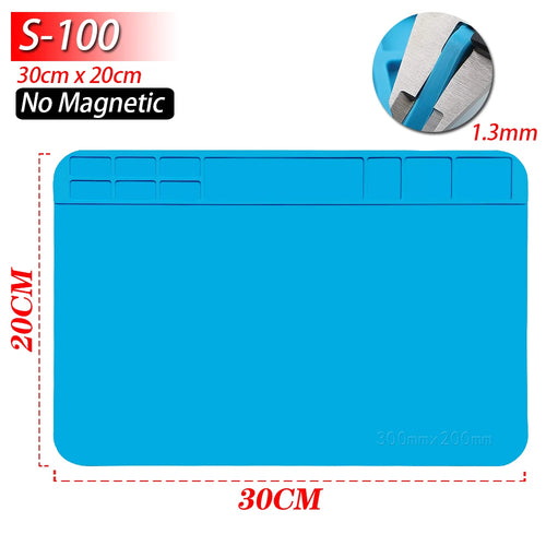 Soldering Station Mat Silicone Work Mat Heat Resistant 932°F