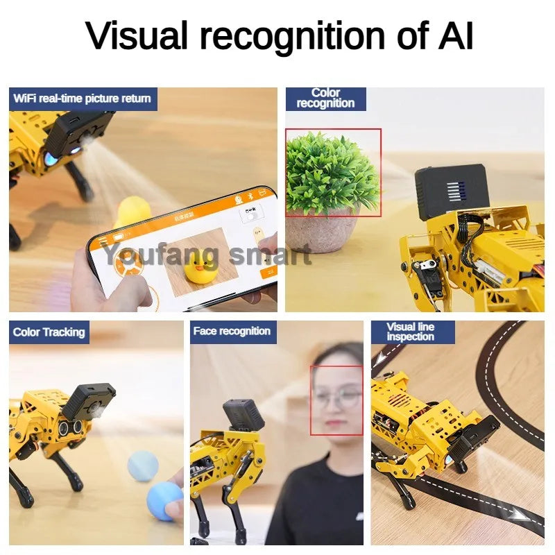 ESP32 Quadruped Visual Bionic Metal Robot Dog For Arduino Robot Kit