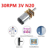 DC3V 30RPM N20 High Torque Speed Reduction Motor 3mm Shaft Miniature