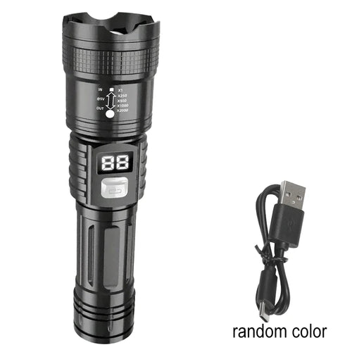 100000LM Super Bright Flashlight Rechargeable LED Torch Long Range