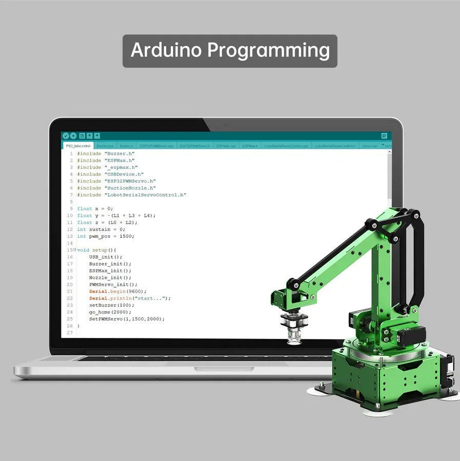 5 Axis Robot Arm with Guide Rails Suction Cup RC Robotics Manipulator
