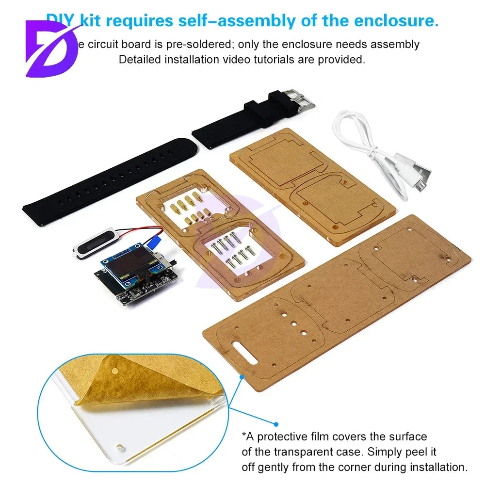 ESP32S3N16R8 Voice DIY Electronic Watch Kit Artificial Intelligence