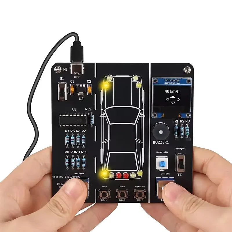 DIY Car Driving Simulation Soldering Practice Kit STEM Electronic