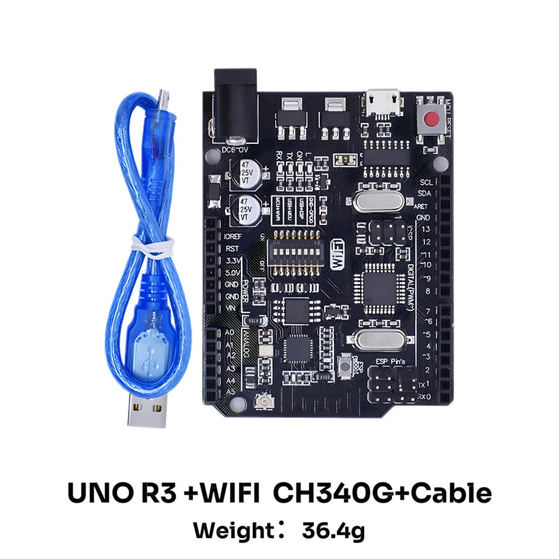 UNO R3 Official ATMEGA16U2 / UNO+WiFi R3 MEGA328P Chip CH340G For