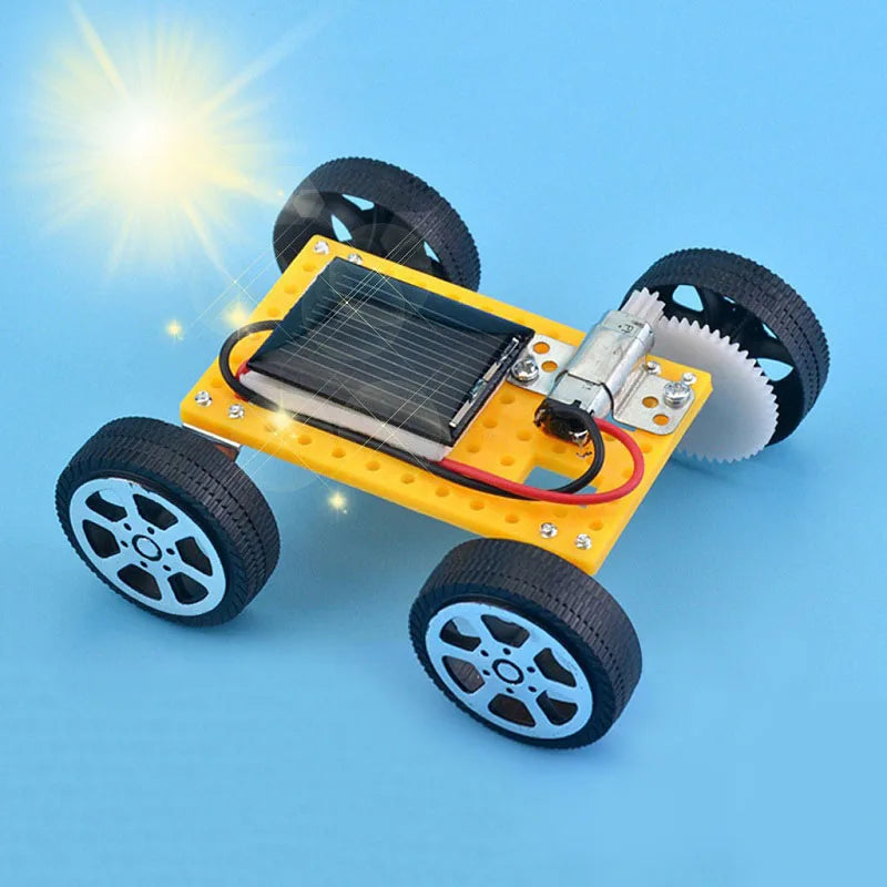 Solar Car Toy for Kids Mini DIY Assembled Energy Powered Car Kit STEM