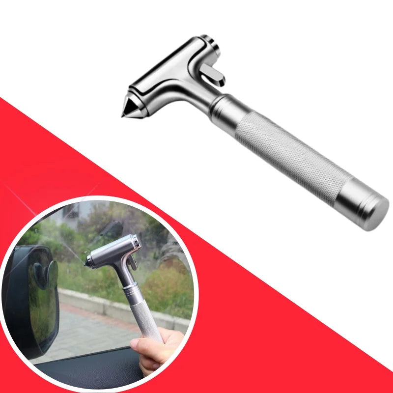 Car seat belt hammer one second to smash double laminated glass three-in-one life-saving fire tungsten steel window breaker car