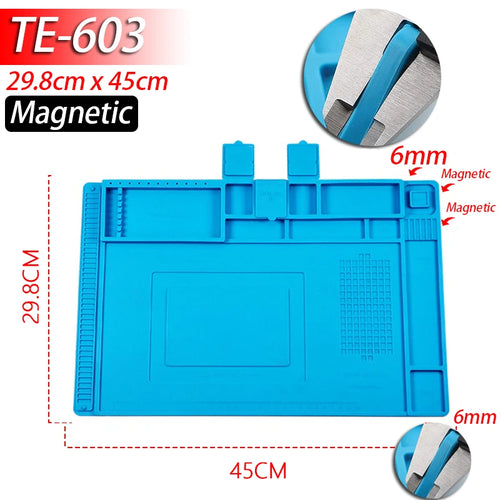 Soldering Station Mat Silicone Work Mat Heat Resistant 932°F
