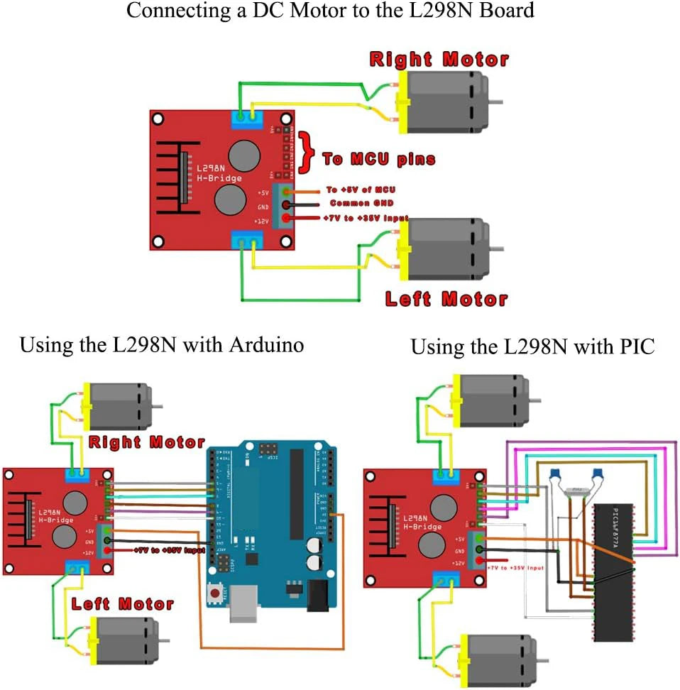 L298N Motor Drive Controller Board DC Dual H-Bridge Robot Stepper