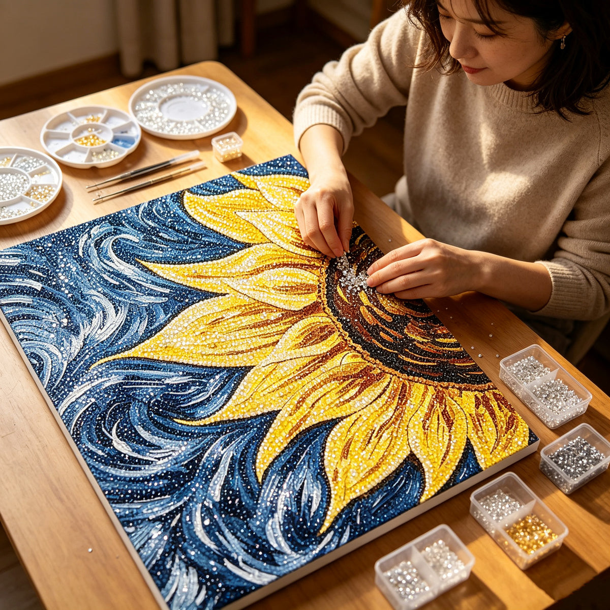 Sun Energy CS030 7.9 x 11.8 inches Crafting Spark Diamond Painting Kit