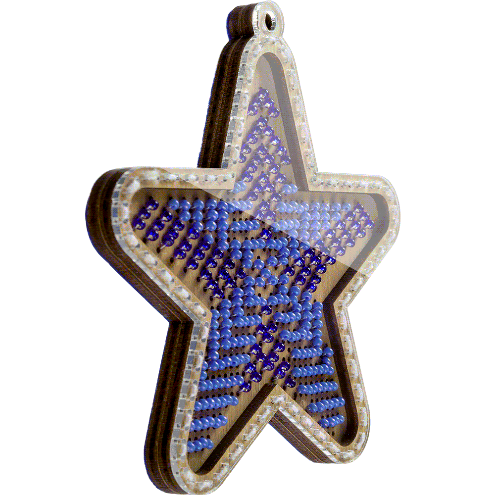 Wood Bead Embroidery Kit by Wonderland Crafts FLK-373