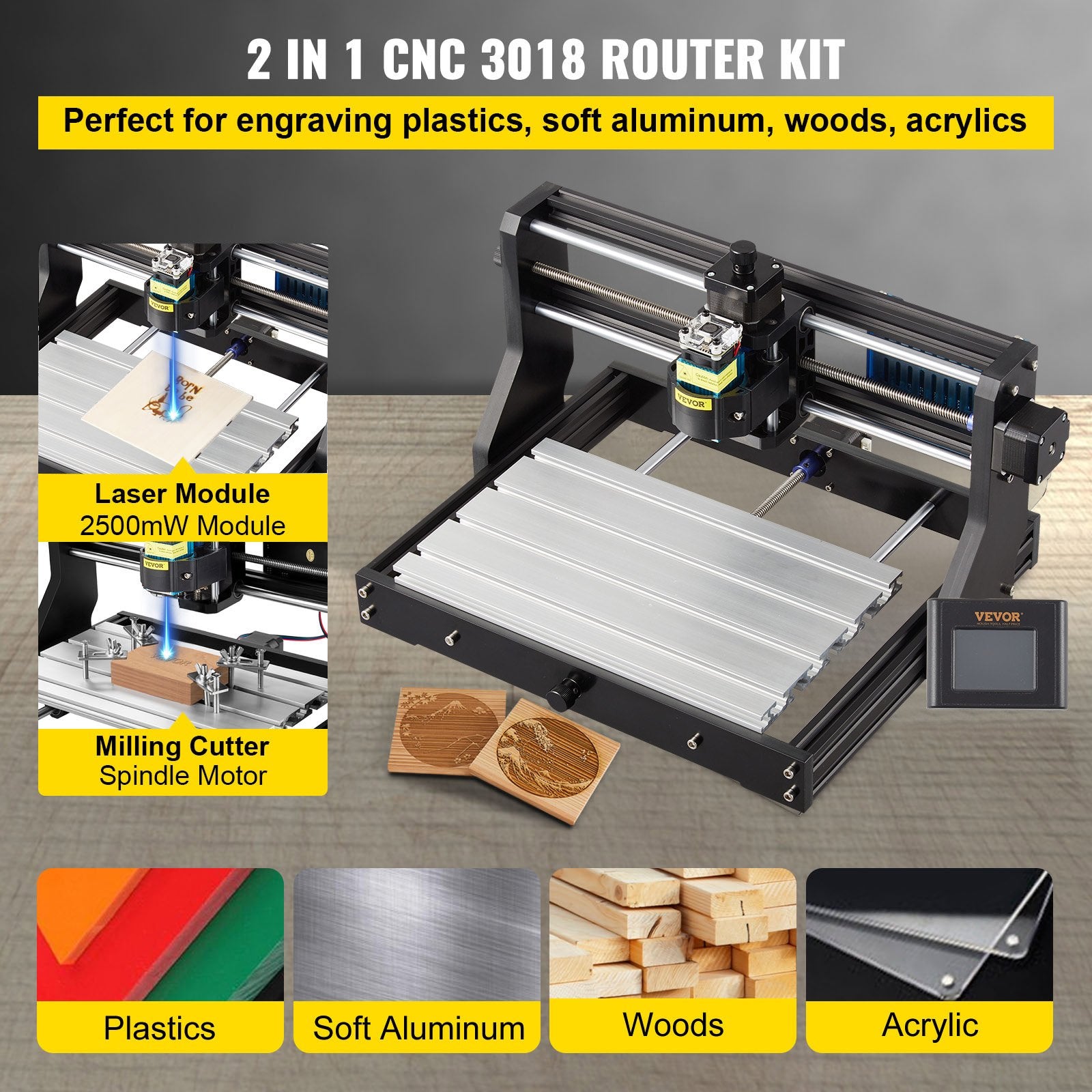 CNC 3018 Pro 2500MW Mini Laser Engraving Machine