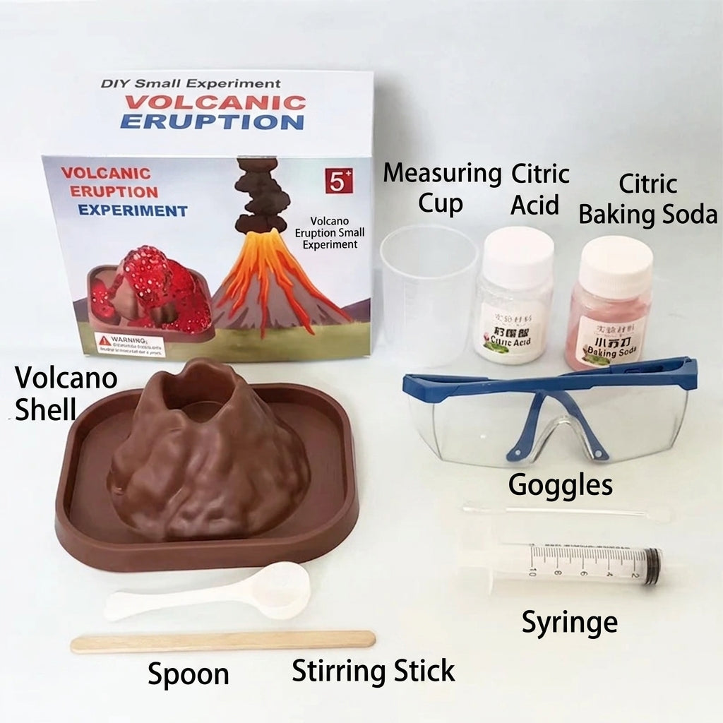 Volcanic eruption educational science toys primary school students early education DIY chemistry experimental model set